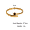 Wholesale Women's Open Ring Geometric Pattern Stainless Steel Electroplated Simple Style