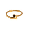Wholesale Women's Open Ring Geometric Pattern Stainless Steel Electroplated Simple Style