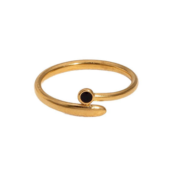Wholesale Women's Open Ring Geometric Pattern Stainless Steel Electroplated Simple Style