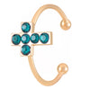 Wholesale Women's Open Ring In Ins Style With Sunflower And Heart Shape Pattern Made Of Copper With Electroplating Treatment