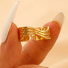 Wholesale Women's Open Ring In Ins Style With Sunflower And Heart Shape Pattern Made Of Copper With Electroplating Treatment