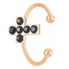 Wholesale Women's Open Ring In Ins Style With Sunflower And Heart Shape Pattern Made Of Copper With Electroplating Treatment