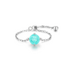 Wholesale Women's Open Ring Jewelry In Geometric Style Made Of 925 Sterling Silver With Seiko Design