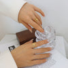 Wholesale Women's Open Titanium Steel Gold Plated Geometric Mix Match Fashion Ring With Electroplating