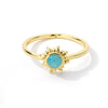 Wholesale Women's Opening Adjustable Sun Opal Ring Brass Electroplated