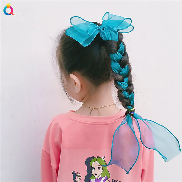 Wholesale Women's Organza Handmade Duckbill Hair Clip Bow Ribbon Style Hair Accessories