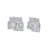 Wholesale Women's Original Design Geometric Stainless Steel Earrings With Irregular Pleated Texture And Vacuum Real Gold Plating