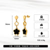 Wholesale Women's Original Design Geometric Stainless Steel Hollow Threesection Fiveleaf Flower Pendant Earrings With 925 Silver Ear Needles Electroplated