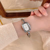 Wholesale Women's Oval Bracelet Watch With Roman Numerals Vintage Simple Elegant Zinc Alloy Stainless Steel Medieval Style Square Dial