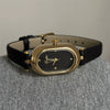 Wholesale Women's Oval Dial Super Fiber Strap Fashionable Minimalist Watch With Pin Buckle And Flat Top Tapered Crown