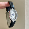 Wholesale Women's Oval Diamondstudded Quartz Watch With Red Leather Strap And Alloy Case