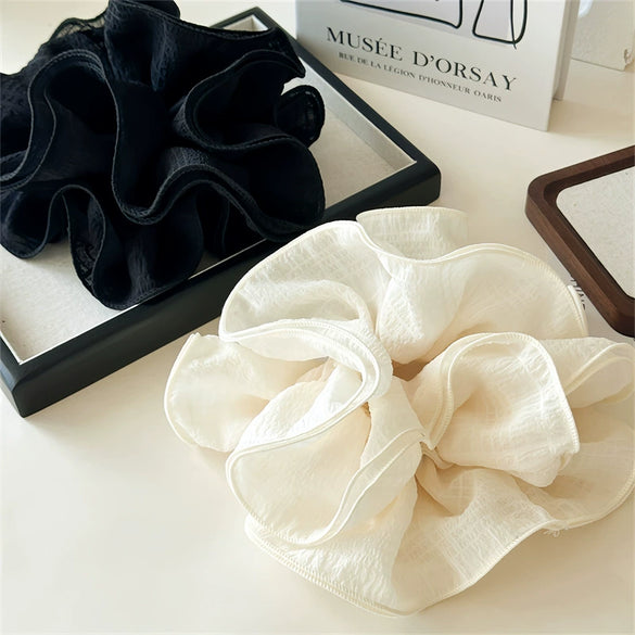 Wholesale Women's Oversized Scrunchie Hair Tie Handmade Cloth High Elasticity Sweet Style