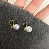 Wholesale Women's Pearl And Zircon Earrings High Sense Geometric Retro Light Luxury Electroplated