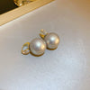 Wholesale Women's Pearl And Zircon Earrings High Sense Geometric Retro Light Luxury Electroplated