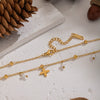 Wholesale Women's Pearl Cross Pendant Necklace In Geometric Shape With 18K Real Gold Plating And Pvd Furnace Vacuum Real Gold Processing Stainless Steel Jewelry