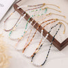 Wholesale Women's Pearl Crystal Beads And Steel Beads Necklace With Small Daisy Pattern And Electroplating Design