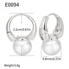 Wholesale Women's Pearl Earrings With Geometric Design And Electroplating Treatment French Retro Simple Style