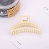 Wholesale Women's Pearl Hairpin Shark Clip With Baking Paint Bow Grip For Ponytail
