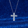 Wholesale Women's Pendant Chain Silver 925 Sterling Silver Geometric Cross Electroplated With Zircon