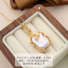 Wholesale Women's Pendant Necklace Copper Gold Plated Geometric Flower Drop Shape Electroplating French Retro Style