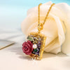 Wholesale Women's Pendant Necklace Copper Gold Plated Geometric Flower Drop Shape Electroplating French Retro Style
