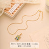 Wholesale Women's Pendant Necklace Copper Gold Plated Geometric Flower Drop Shape Electroplating French Retro Style