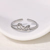 Wholesale Women's Personality English Letter Love Design Open Ring In Stainless Steel With Electroplating Treatment