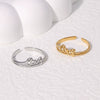 Wholesale Women's Personality English Letter Love Design Open Ring In Stainless Steel With Electroplating Treatment