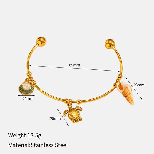 Wholesale Women's Personality Geometric Stainless Steel Electroplated Bracelet Jewelry