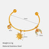 Wholesale Women's Personality Geometric Stainless Steel Electroplated Bracelet Jewelry