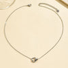 Wholesale Women's Personality Geometric Titanium Steel Electroplated Necklace With Interlocking Double Rings