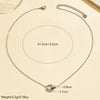 Wholesale Women's Personality Geometric Titanium Steel Electroplated Necklace With Interlocking Double Rings