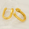 Wholesale Women's Personalized Geometric Snake Earrings Titanium Steel Gold Plated