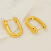Wholesale Women's Personalized Geometric Snake Earrings Titanium Steel Gold Plated