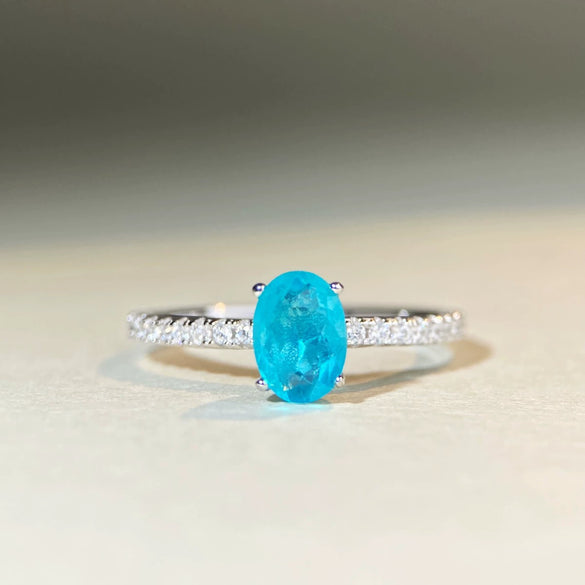 Wholesale Women's Pigeon Egg Ring S925 Sterling Silver Geometric Electroplating Purple Diamond