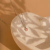 Wholesale Women's Pink Heart Opal Natural Stone Mixed Gemstone Inlay Copper Necklace With Diamond Design And Geometric Style