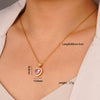 Wholesale Women's Pink Love Sweet Copper Zircon Heart Pendant Necklace With Electroplating And O Word Chain In Light Luxury Style