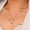 Wholesale Women's Pink Love Sweet Copper Zircon Heart Pendant Necklace With Electroplating And O Word Chain In Light Luxury Style