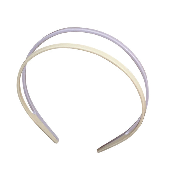 Wholesale Women's Plastic And Resin Doublelayer Color Matching Hair Hoop Sweet Geometric Style Baking Paint Process For Spring And Summer