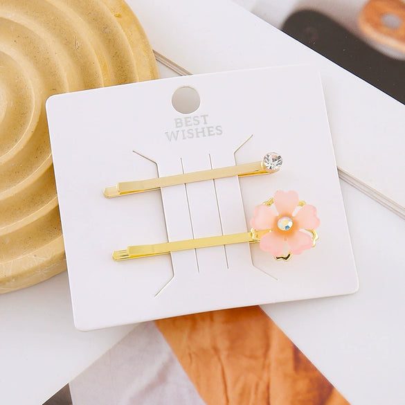 Wholesale Women's Plastic And Resin Handmade Flower Hair Ring And Bangs Clip Headdress