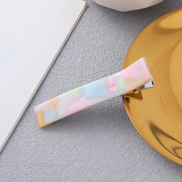 Wholesale Women's Plastic And Resin Square Duck Bill Clip Hairpin In Minimalist Style With Manual Design