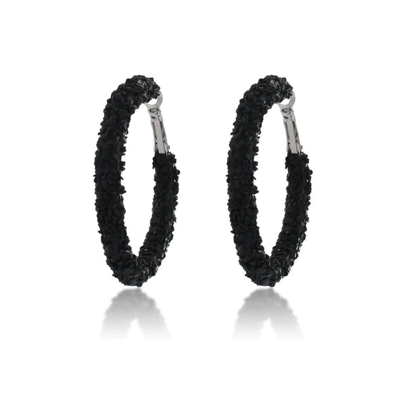 Wholesale Women's Plastic Iron Geometric Exaggerated Circle Earrings With Sequins And Electroplating