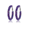 Wholesale Women's Plastic Iron Geometric Exaggerated Circle Earrings With Sequins And Electroplating