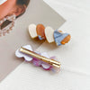 Wholesale Women's Plastic Resin Handmade Lovely Heart Shape Hairpin Top Clip Duckbill Clip Side Clip