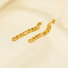 Wholesale Women's Premium Natural Freshwater Pearl Earrings With Cuban Chain Made Of 18K Gold Plated Stainless Steel Geometric Design Pvd Furnace Real Gold Process