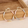 Wholesale Women's Princess Style Geometric Copper Earrings With Electroplating
