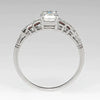 Wholesale Women's Princess Style Geometric Copper Ring Inlaid With Zircon