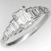 Wholesale Women's Princess Style Geometric Copper Ring Inlaid With Zircon