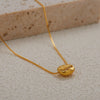 Wholesale Women's Princess Style Geometric Pattern Zirconia S925 Sterling Silver Necklace