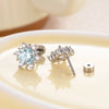 Wholesale Women's Princess Style Titanium Steel Double Head Detachable Cochlear Ear Bone Nail With Inlaid Zircon And Snowflake Pattern
